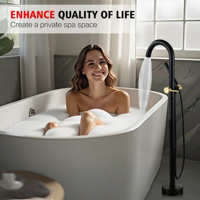 Dvispalvis grindinis maisytuvas laisvai stovinciai voniai su dusu