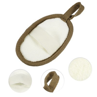 Balta prausimosi pagalvele su rankena patogiam suemimui